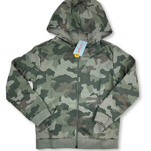 Boys' Fleece Zip-Up Sweatshirt - Cat & Jack™ Green S: Heavyweight Cotton Blend